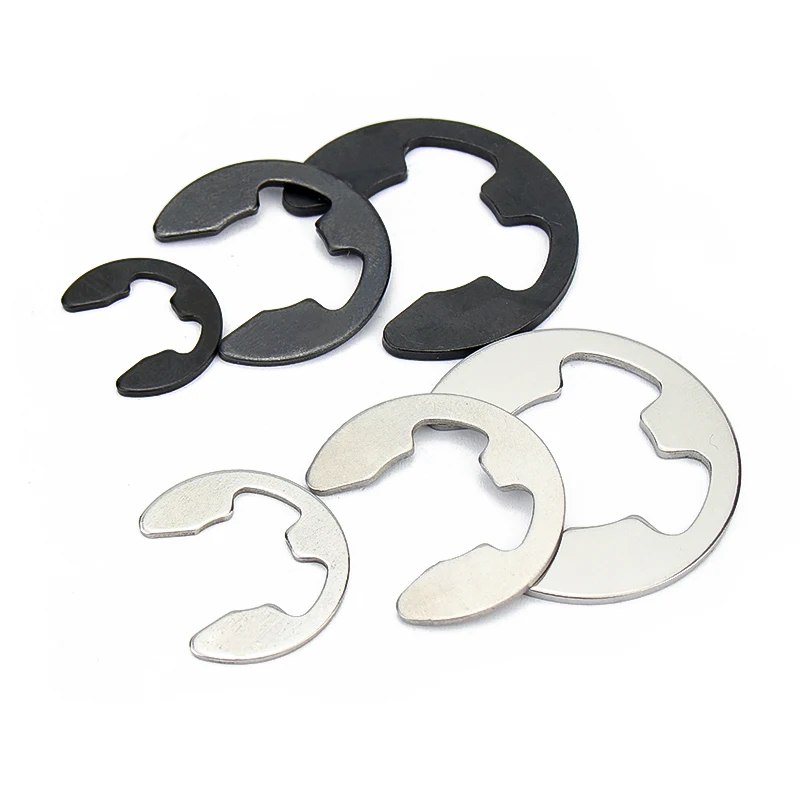 High-Quality Stainless and Mn Steel E Clip Retaining Rings - Variety Pack