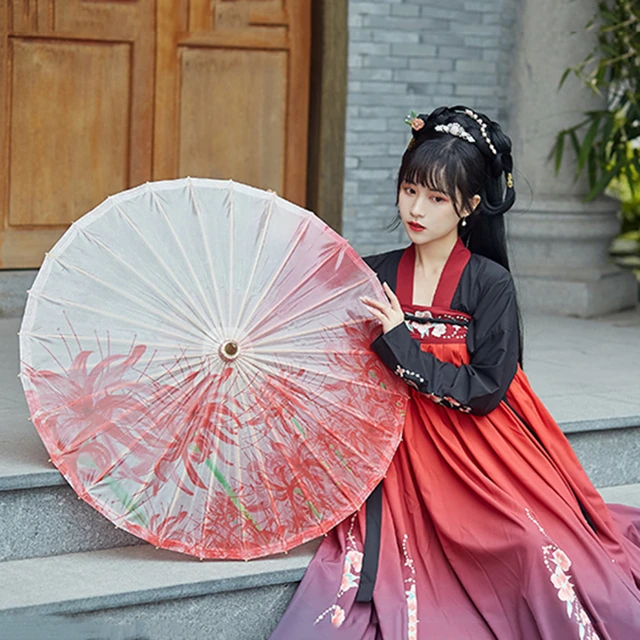 Ombrelli di carta Vintage con manico in legno decorazioni per Patio  ombrellone ombrello da pioggia Plegable cinese per ragazze _ - AliExpress  Mobile