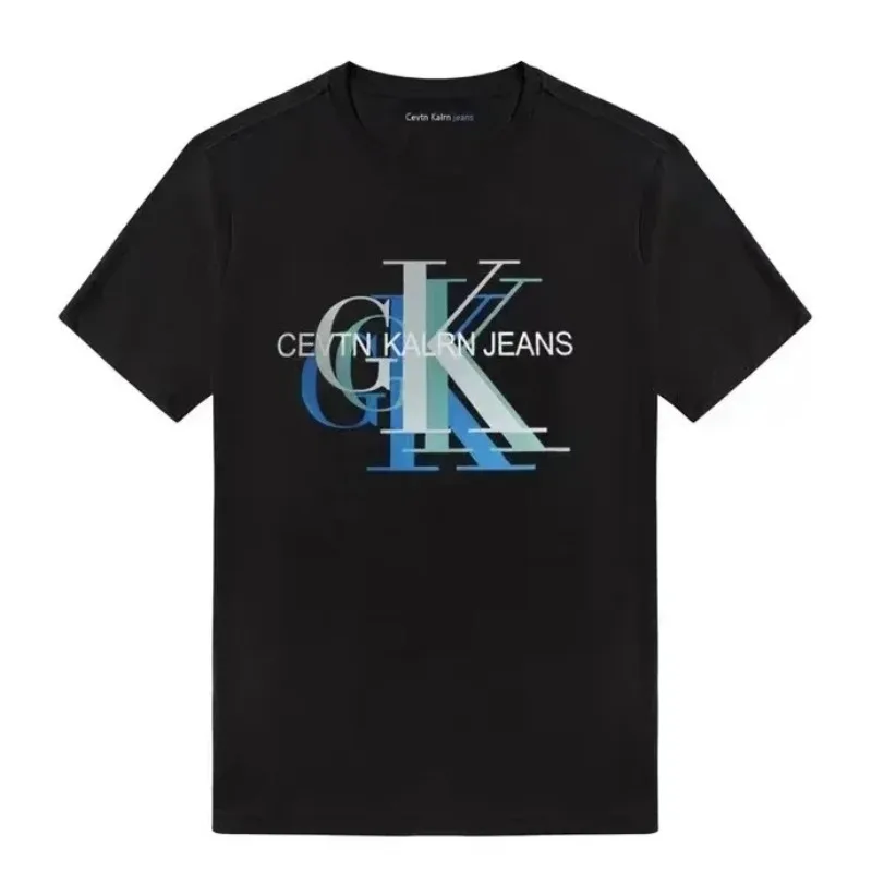 T-shirt manica corta stampa logo verticale in Nero da Uomo | Dolce&Gabbana