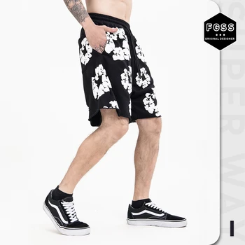 Superway Original Men's Shorts Foaming Full Printed Flower Streetwear Hip Hop Casual High Street Oversized Niche Japanese Shorts - Image 2