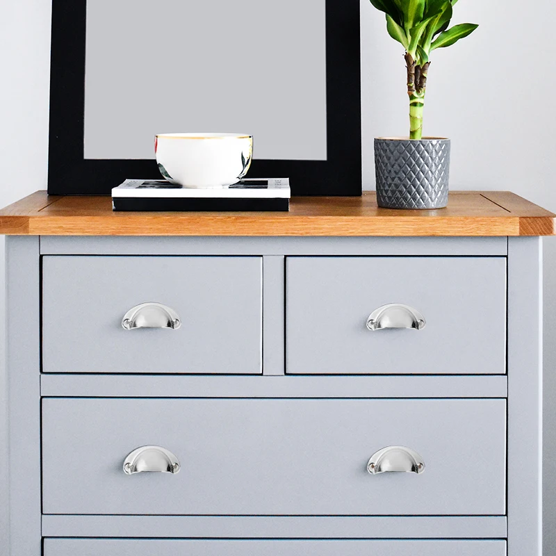 Cabinet Knobs furniture handles kitchen door handles Antique Cupboard Cabinet Cup Furniture Dresser Shell Pull Handles Knobs and Handles Pulls 10Pcs