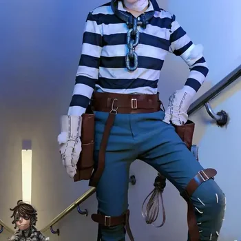 2025 Identity V Costumi Cosplay Prigioniero Luca Balsa Costume Cosplay Survivor Uniformi Pelle Originale Abiti Set di Vestiti Per Adulti