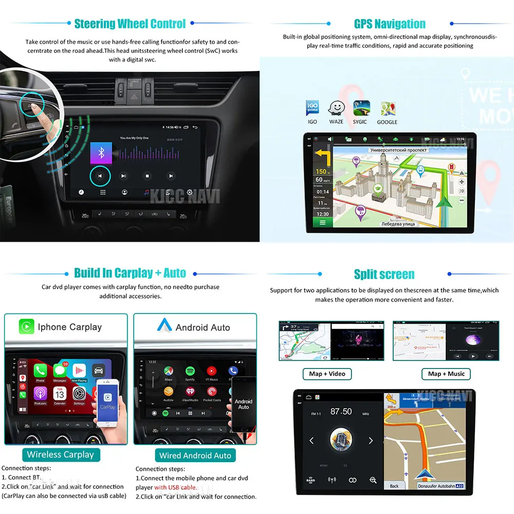 Android 14 Carplay Auto WIFI + 4G autoradio per Renault Megane 2 2002-2009 lettore Video multimediale 2Din 2din DVD navigazione GPS BT