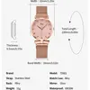 2PCS Set Women Watch Set Trendy Pink Design Mesh Belt Alloy Wristwatch Fashionable Timepiece Quartz Watch Lady 4