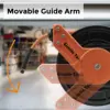 Giraffe Tools TA15B Retractable Air Hose Reel Wall Mount 3/8" x 50 ft Hybrid Hose, Air Compressor Heavy Duty Steel Reel 3