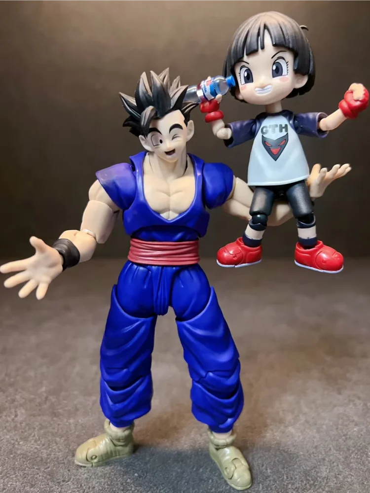 

Bandai Genuine 10cm Pan Anime Shfiguarts Dragon Ball Super Heroaction Figure Kawaii Model Include Gohan Replace Head Gifts Toys