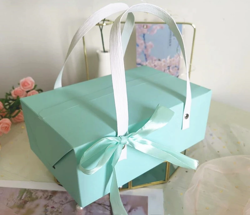 5/10 stücke Bronzing Protable Papier Box Leder Tragbare Seil Schokolade Süßigkeiten Verpackung Geburtstag Party Neue Jahr Geschenk Dekoration – Detail 7
