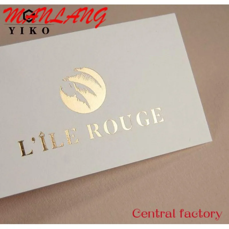 

CustomCustom Luxury Embossed Stamping Recycled Visiting Thank You Cards Printing Gold Foil Business Card