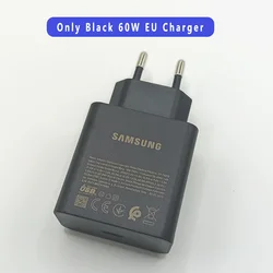 High - Power Samsung 60W PD Super Fast Charge Adapter - Black 60W EU Charger