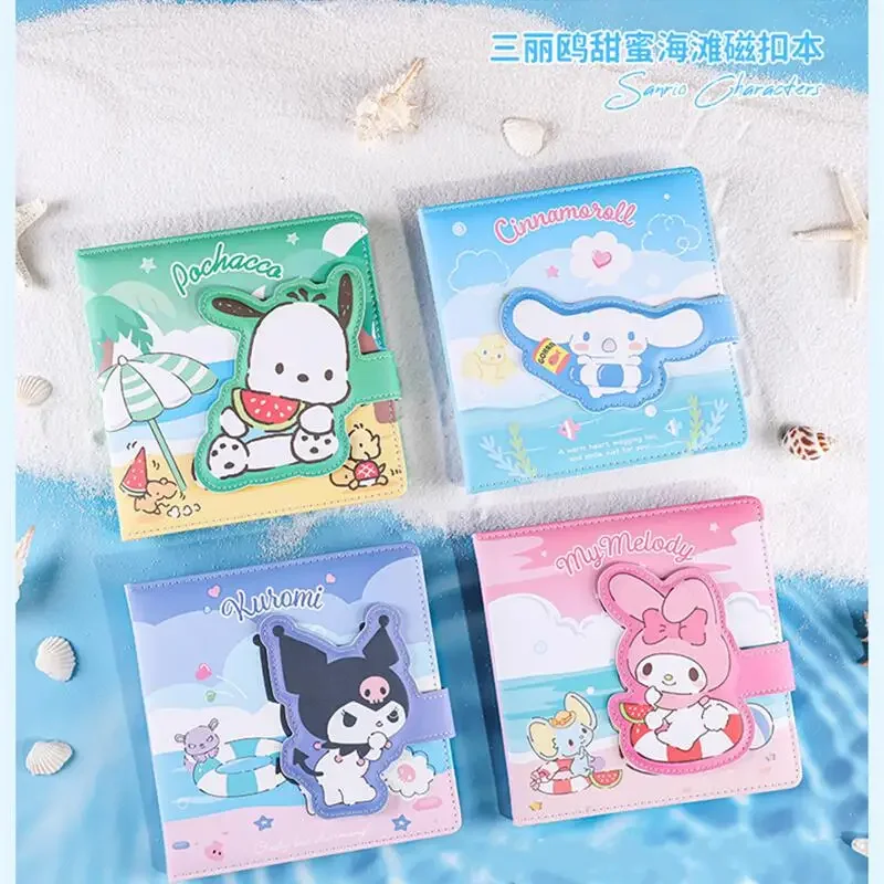 

Sanrio Cinnamoroll Color Page Notebook Cute Cartoon Kuromi My Melody Magnetic Button Diary Fashion Student Notepad Holiday Gifts