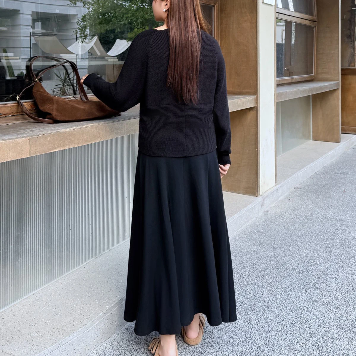 Fashion Plus Size Women Sweater XXXL Premium French Gentle Cross V-Neck Gentle Off-Shoulder Loose Minimalist Pullovers 8218