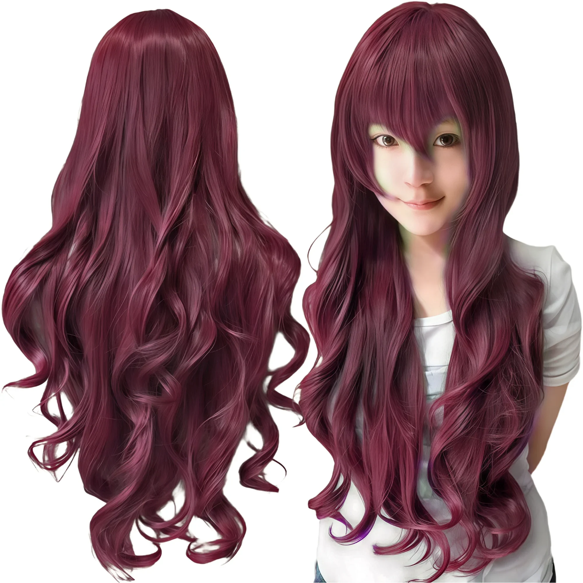 Dark Teal Curly Cosplay Wig - Fantasy Lolita Style for Halloween or Dress-Up