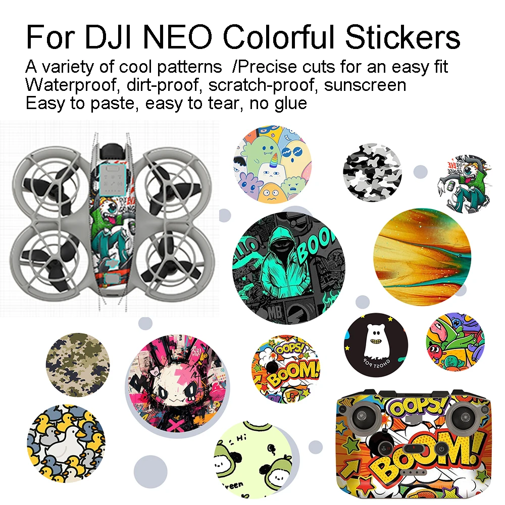 For DJI NEO PVC Body Remote Control Sticker For DJI NEO Colorful Anti-scratch Protection Film Accessories Stickers