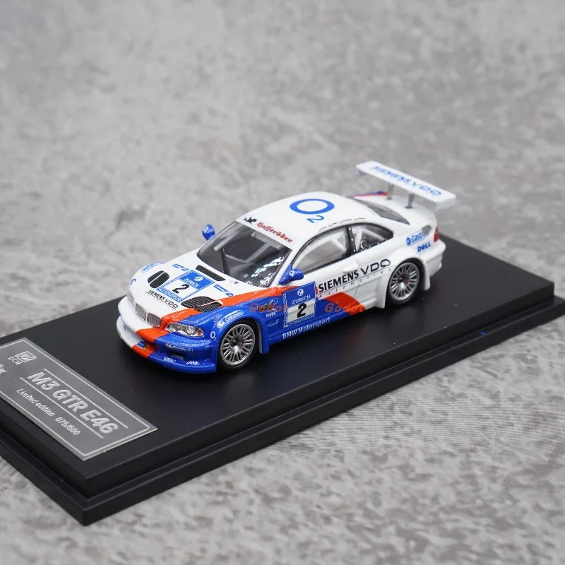 DCM 1:64 BMW E46 M3 GTR 합금 모델 자동차 장식품 컬렉션 소년의 생일 선물 데스크탑 장식품