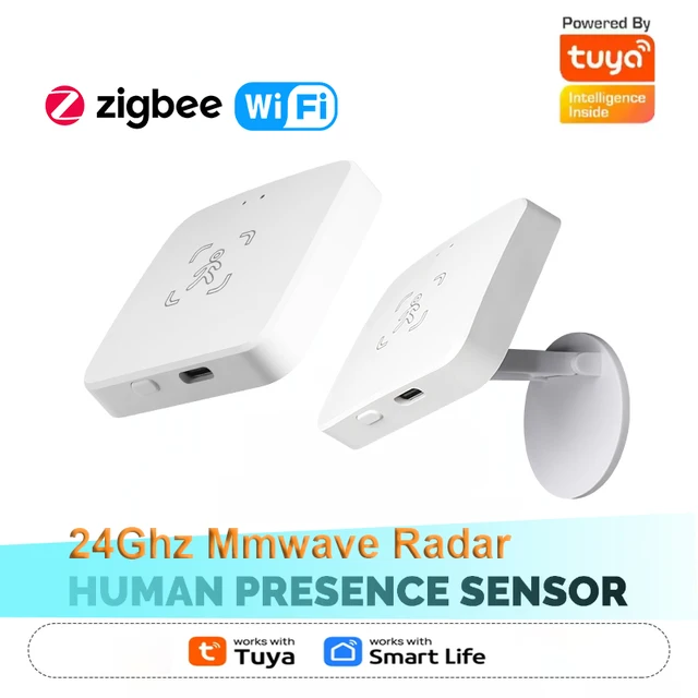เซ็นเซอร์ตรวจจับการเคลื่อนไหวอัจฉริยะ Tuya Zigbee/WiFi 24Ghz MmWave Radar ตรวจจับความสว่าง/ระยะทาง รองรับ Home Assistant 1