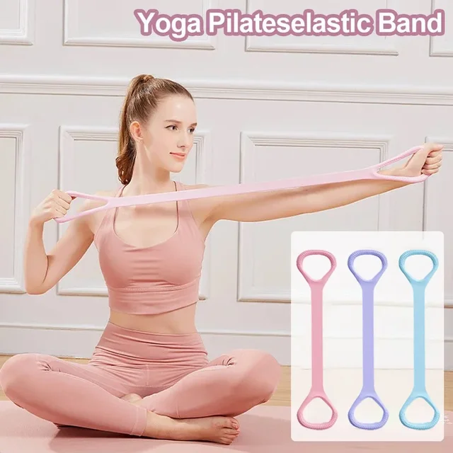 8-Shaped Stretcher For Home Fitness, Back Shaping,elastic Band With Open Shoulder and Back Stretching Band for Shoulder Exercise 5