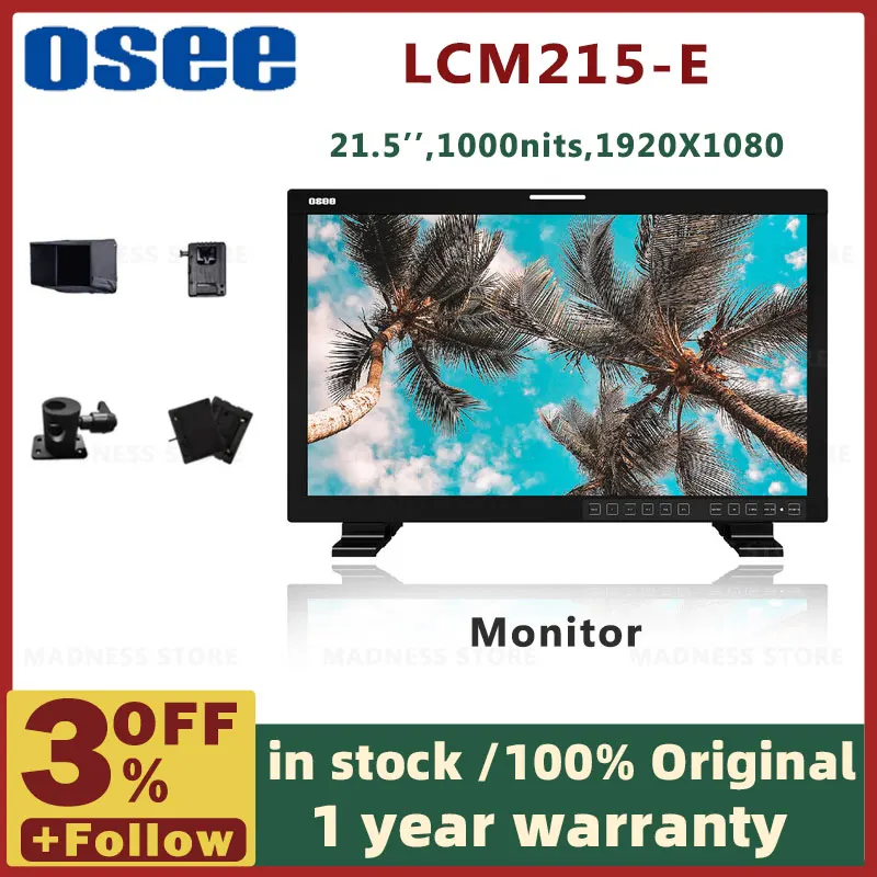 Osee Lcm215-e 1000 Nit Hd Production Monitor OSEE-LCM215-E-Monitor-21-5-1000nits-HDR-Field-Production-High-Bright