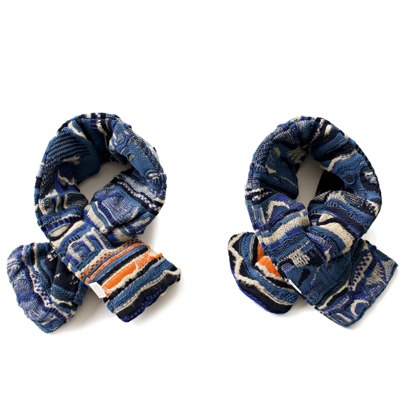 

Японский ретро Мужской и Женский вязаный шейный платок из хлопка с внутренней подкладкой теплый шарф