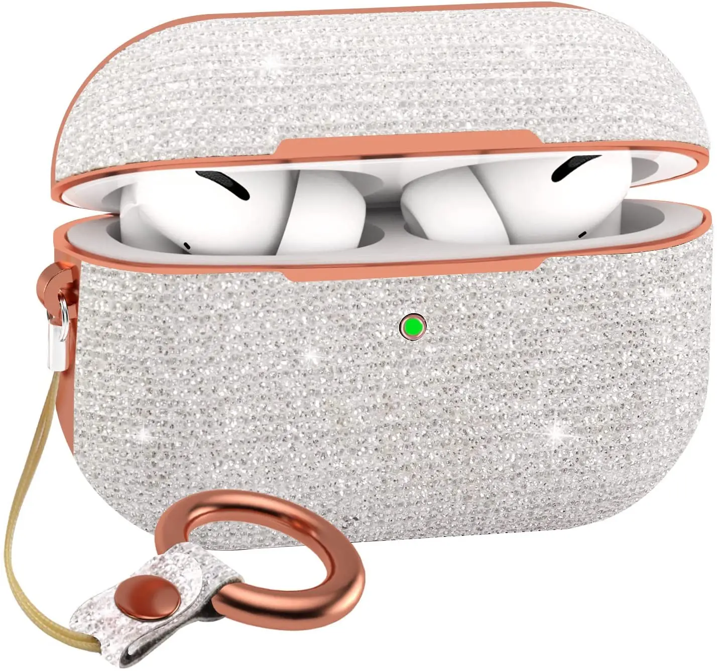 Для Apple Airpods Pro полноразмерный защитный жесткий чехол с брелоком совместимый