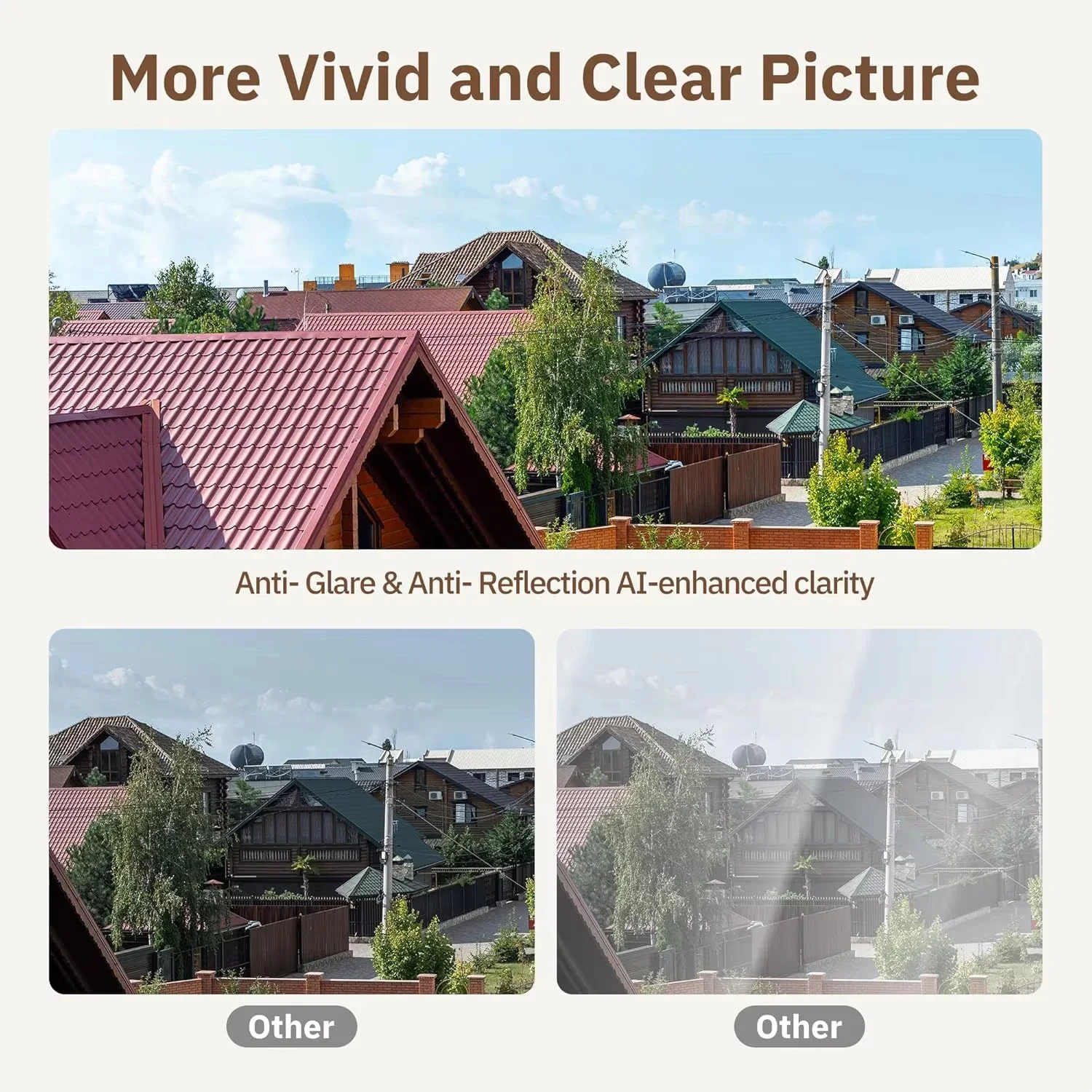 Mini Window Camera Replaces Outdoor Cameras 2.4/5GHz WiFi Camera 3MP Resolution Full-Color Night Vision Through Window Camera 4