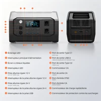 CTOLITY Générateur Solaire Portable 1800W avec Panneau Solaire 100W, Contrôleur PCB, USB, Type-C, XT60, Batterie LiFePO4 1024Wh, Station d'alimentation UPS, Alimentation de secours domestique 8