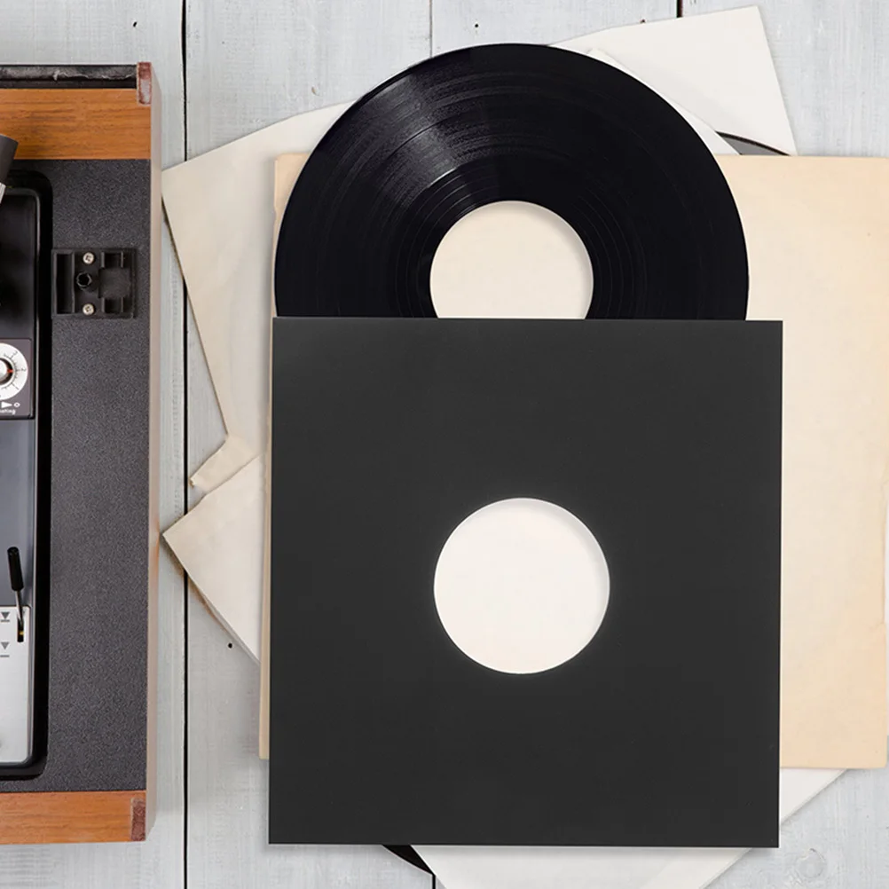 12Pcs Vinyl Record Sleeves Kraft Paper Protective Covers 12 Inch Jackets Storage Record Storage Inner Sleeves for Vinyl Records