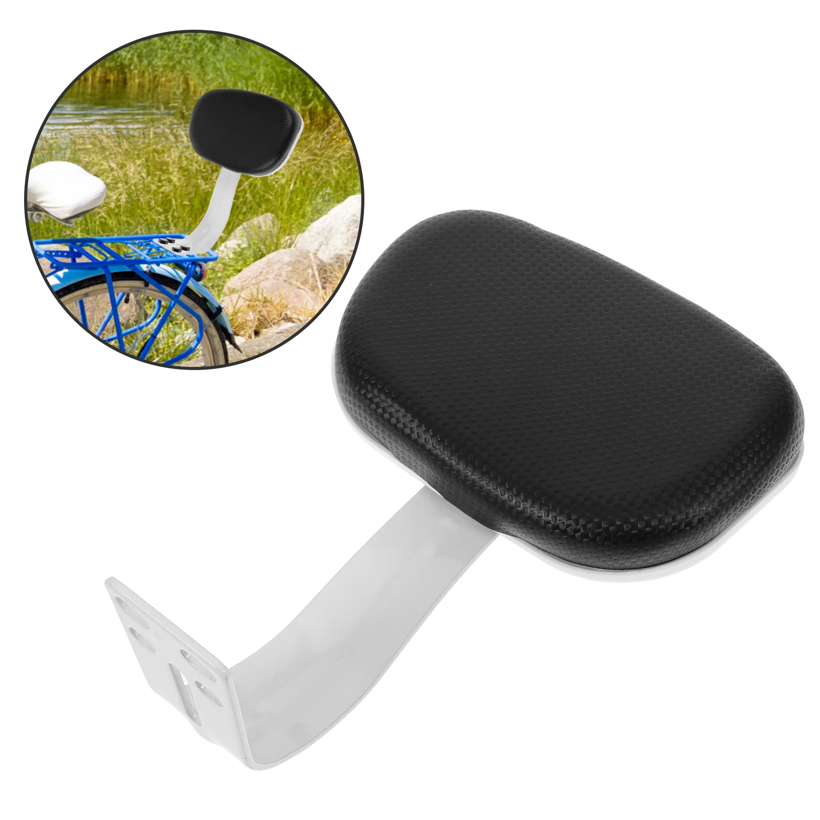 

Electric Back Seat Rear Cushion Backrest Child Iron Pu Creative Support for Bike