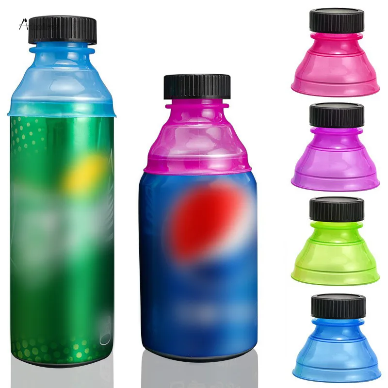 Beverage Can Cover Soda Lid Covers Multi-color Beverage Can Protector Silicone Can Covers Beer Bottle Cap Tin Leak-Proof Cap Soda Coke