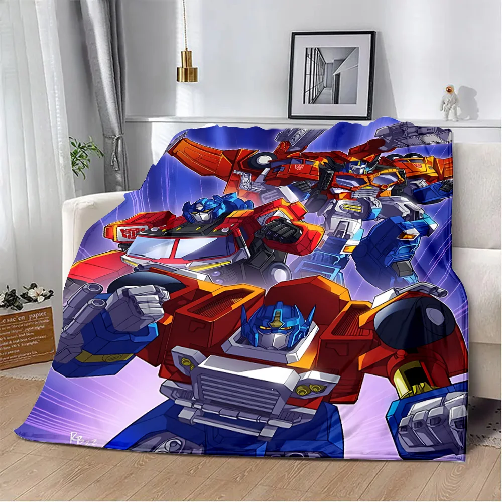 Anime Transformers G1 Car Robot Printed Blanket Picnic Blankets Warm Blanket Soft Comfortable Blanket Home Travel Birthday Gift 4