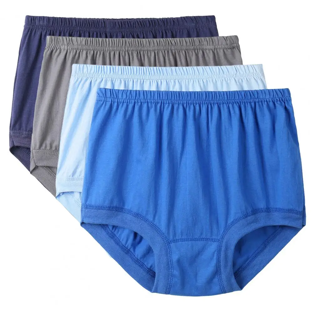 

Men Underpants High Waist Seamless Plus Size Loose Soft Breathable Anti-septic Stretchy Thin Quick Dry Men Briefs Underwear