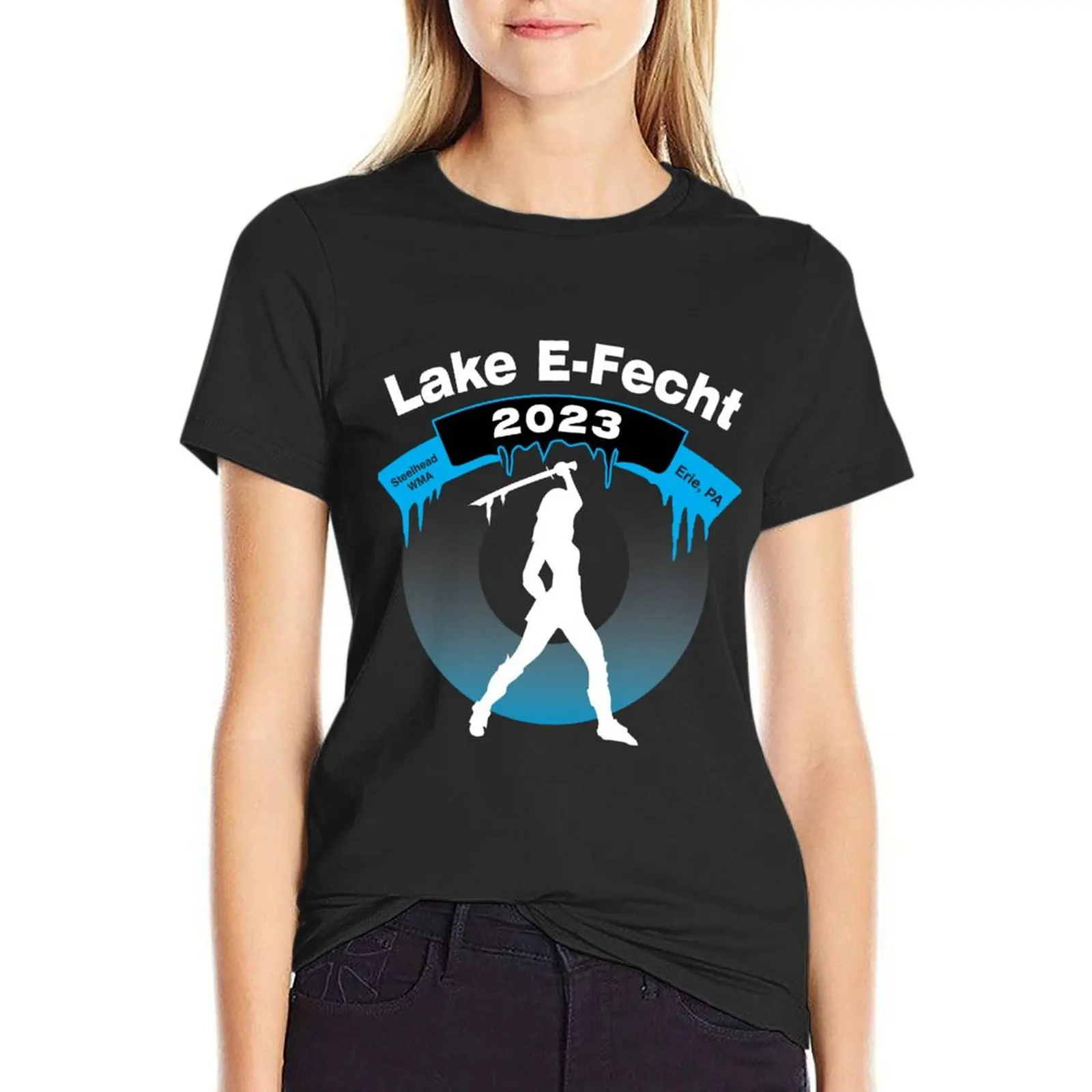 

Lake E-Fecht 2023 - For Dark Backgrounds T-shirt summer tops cute tops black t shirts for Women