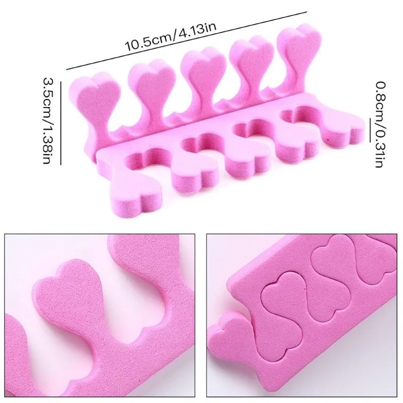 10/2pcs Nail Art Sponge Toe Separators Fingers Foots Dividers Soft UV Gel Polish Beauty Tools Manicure Pedicure Pack nail art tools toe separators toe spreader finger toe separator