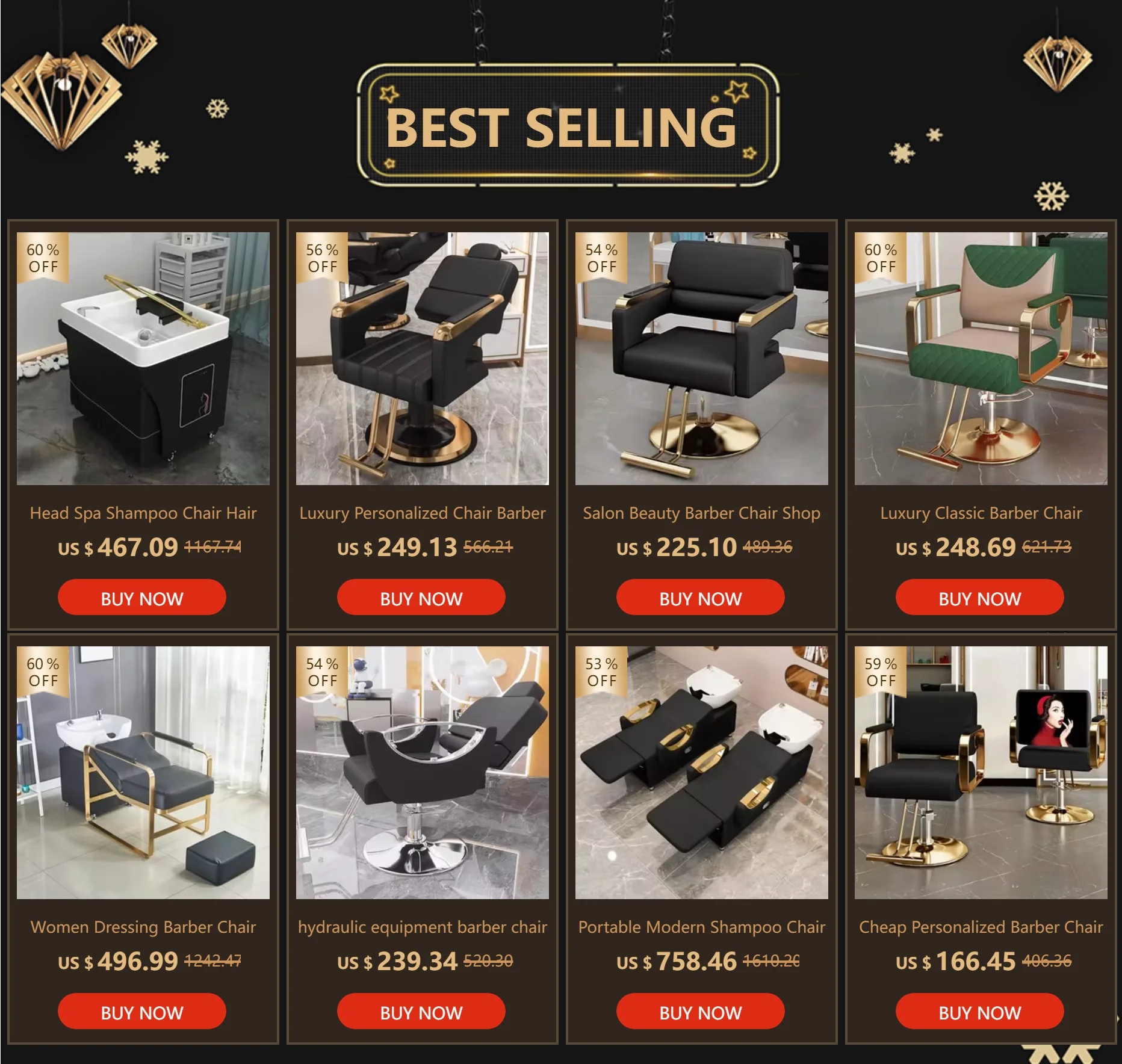 Description Picture 2 of itemRetro Modern Barber Chair Luxury Barbershop Swivel Designed Barber Chair Beauty Salon Cadeira De Barbeiro Salon Furniture