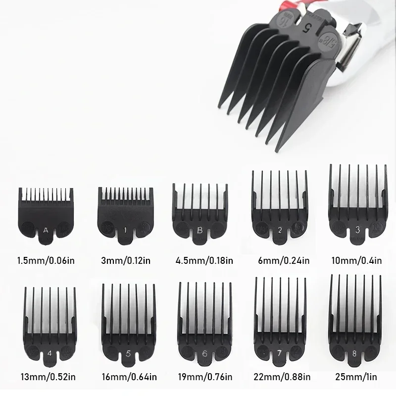 10pcs Hair Cutting Combs for Professional Hair Trimmer