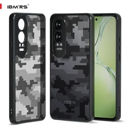 IBMRS Clear Back Cover Case with Camera Protection Bump - Durable TPU+PC Blend, Camo Black (Lattice camo)