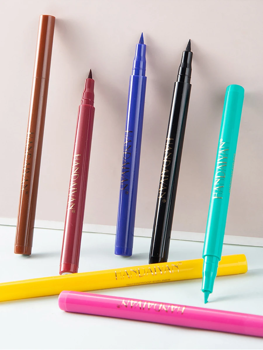 Description Picture 6 of item12Pcs/Set Multicolor Eyeliner Pens Easy To Wear Quick Drying Non-Smudging Liquid Waterproof Eye liner Pens Makeup Tools