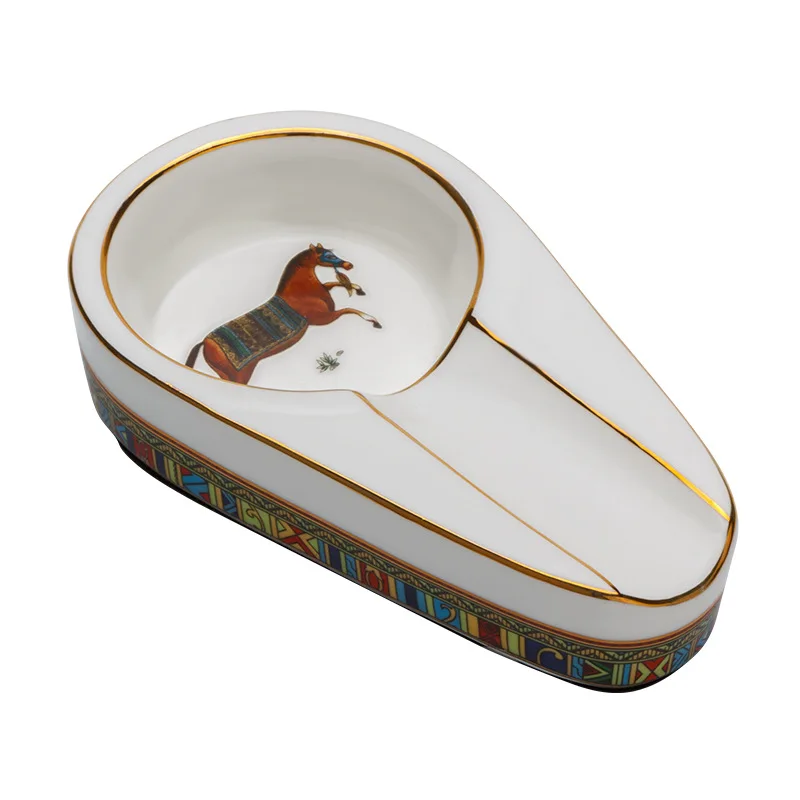 Ceramics Travel Cigar Holder Stand Pocket Mount ASHTRAY Cigar Rest Rack Smoking Accessories For Cohiba portable ashtray ceramic ashtray