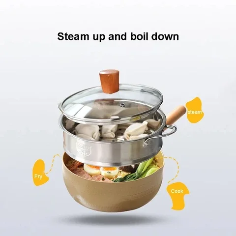 

Frying Pan Omelette Non-stick Soup Pan Gold Tamagoyaki Fry Egg Pan Steak Pancake Steam Ramen Pot Kitchen Accessories Cooking Pot