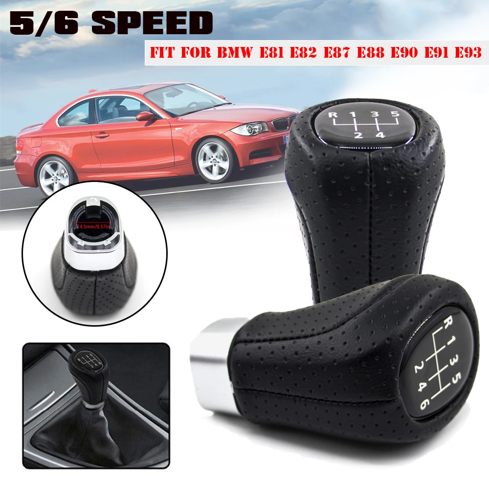 5/6 Speed Manual Car Gear Shift Knob Shifter Stick Lever HandBall For BMW 1  3 Series M SPORT E81 E82 E87 E90 E91 E92 E93 - AliExpress