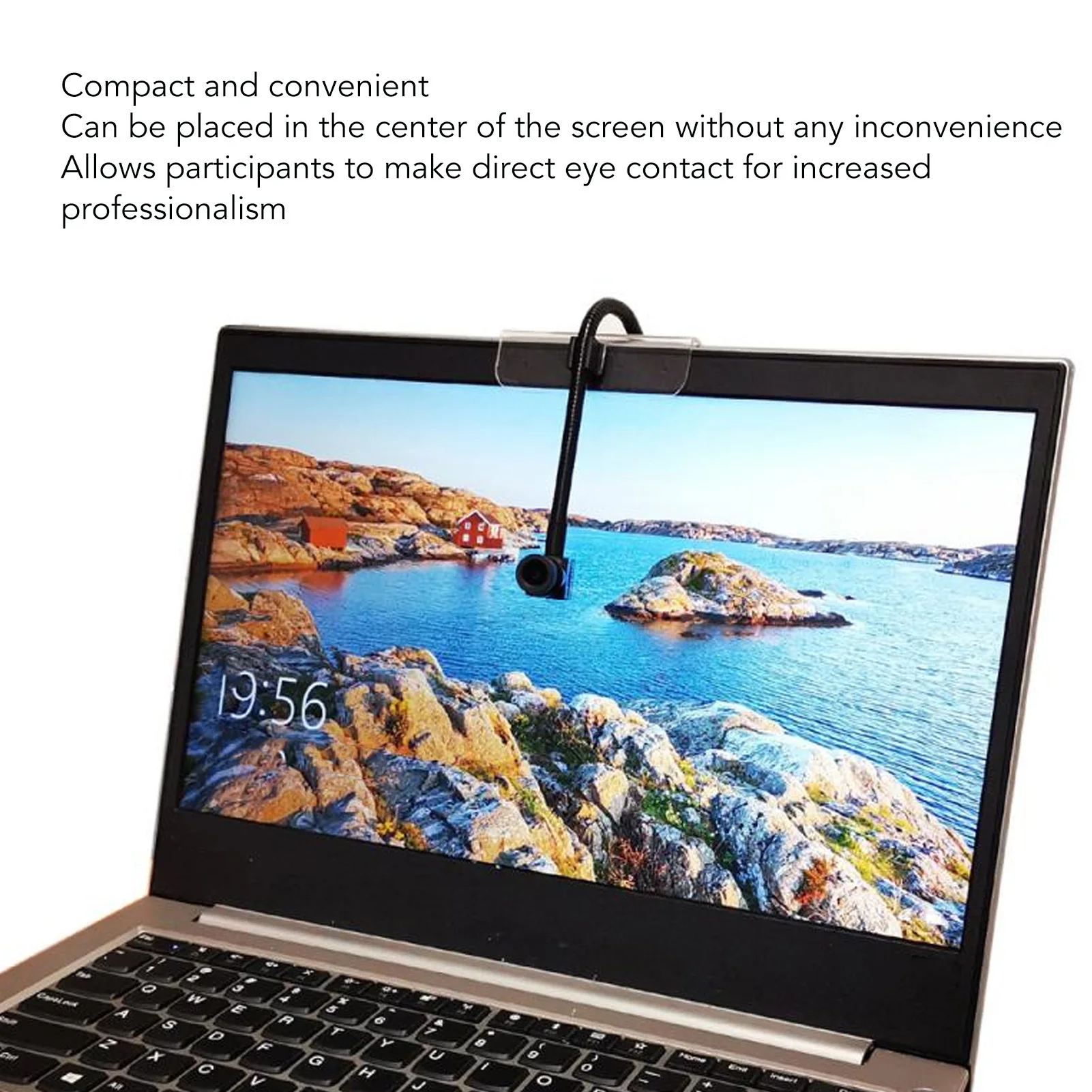 Center Webcam USB Center Webcam 4K 15fps 8MP Auto Focus 80&deg; Viewing Angle Eye Contact for PC Laptop Middle Screen