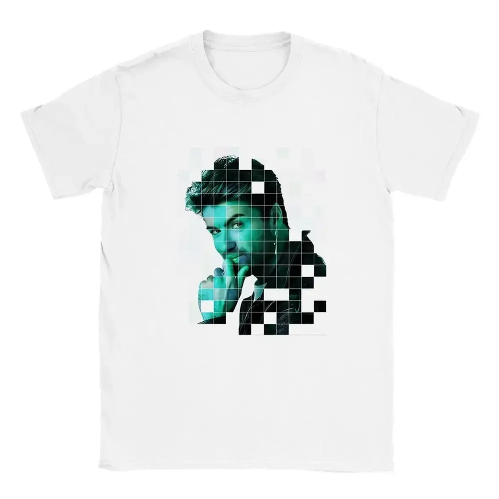 George Michael Wham Yog T-Shirt Girocollo Classica Per Bambini Con Design A Griglia Verde Menta
