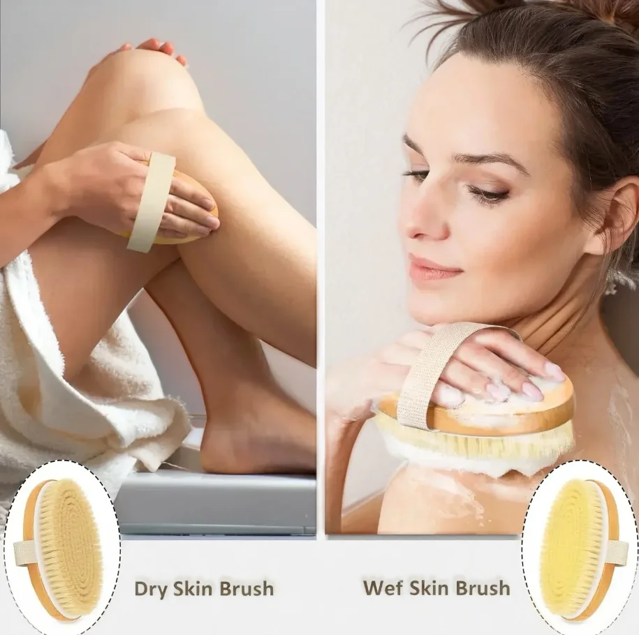 Hydrotherapy grade scrub for soft skin, used for exfoliating and circulating dry body brushes | Natural bristles for dry skin