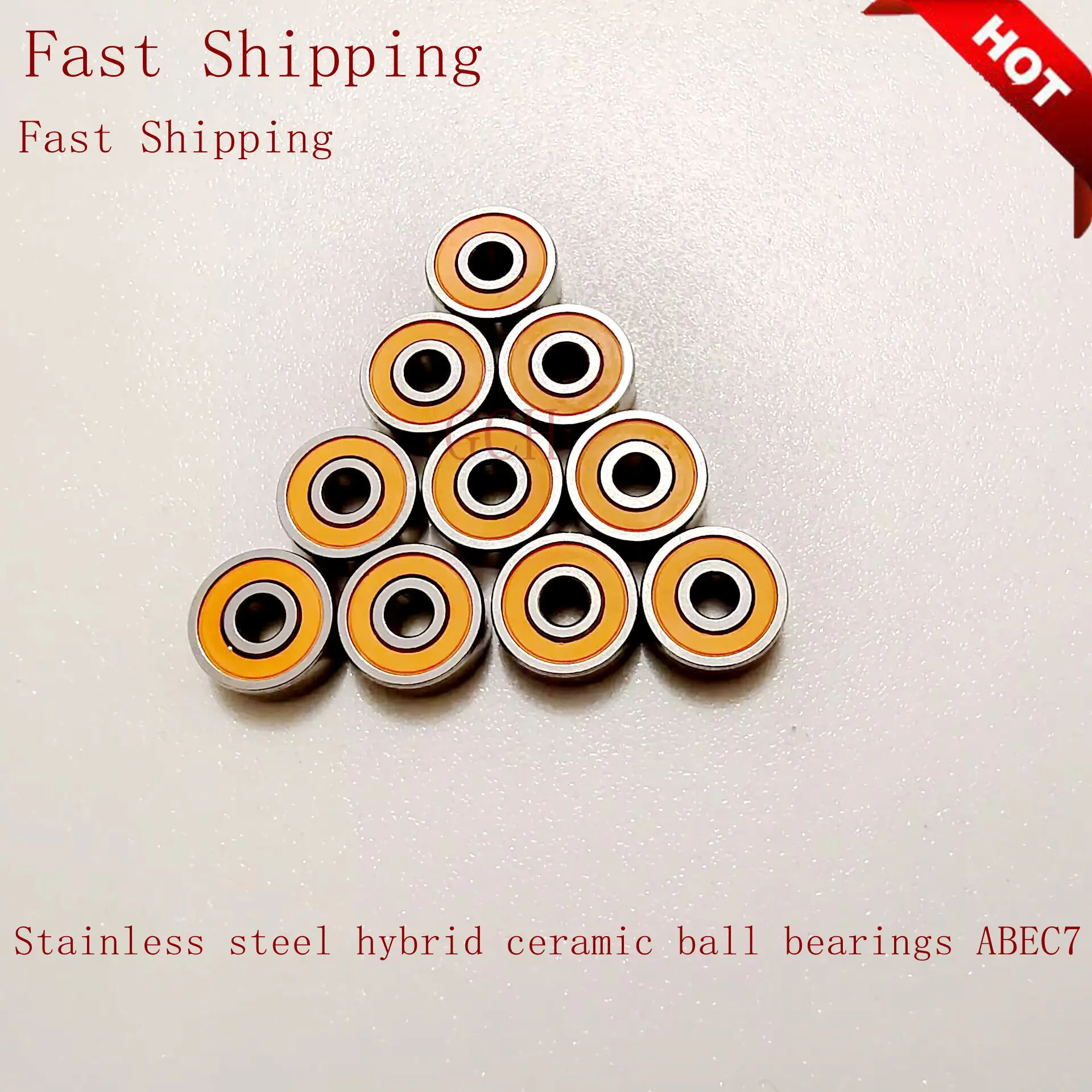 4X10X4mm SMR104 2OS CB ABEC7 10PCS Stainless steel Hybrid Ceramic Ball Bearing Fishing vessel Bearing ball bearings hybrid ceramic bearing