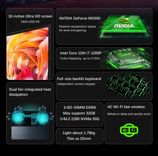 Nvidia Mx 550 YSJMNPC New 13th Gen Gaming Laptop NVIDIA MX 550 4G