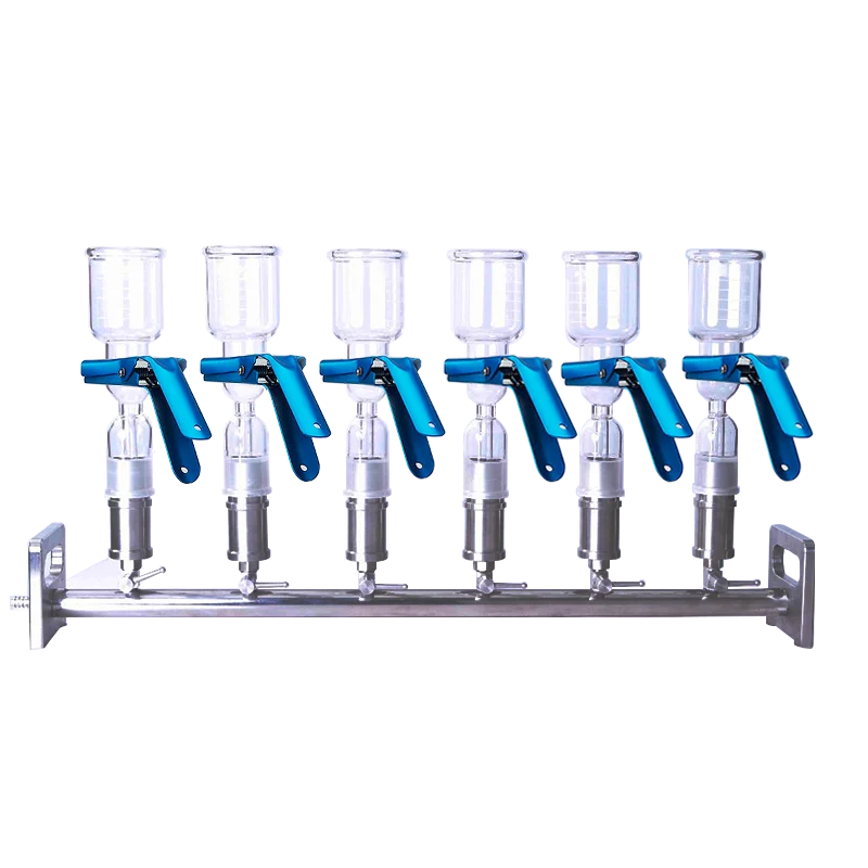 

Six branch Membrane filter holder glass funnel unit vacuum manifolds