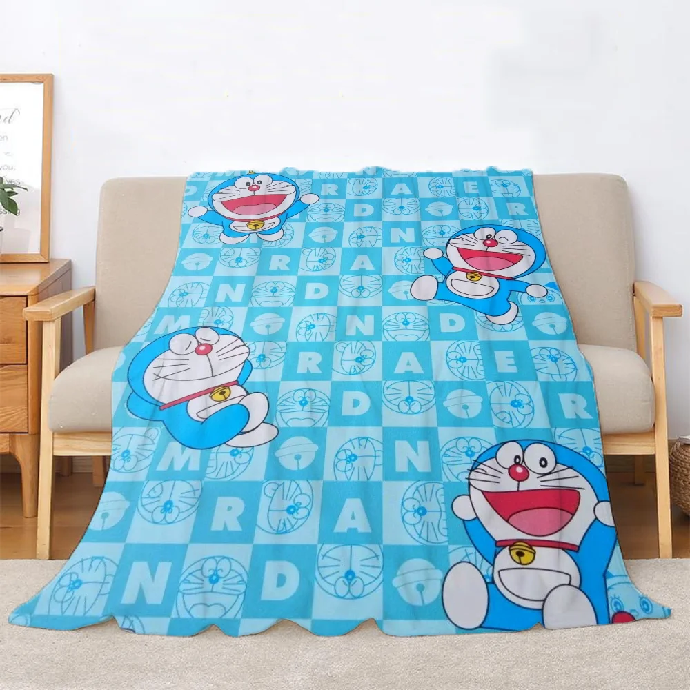 Thick Blanket for Winter Doraemon Fluffy Plaid Decorative Sofa Blanket King Size Custom Blankets and Throws Home Interior Throw 3