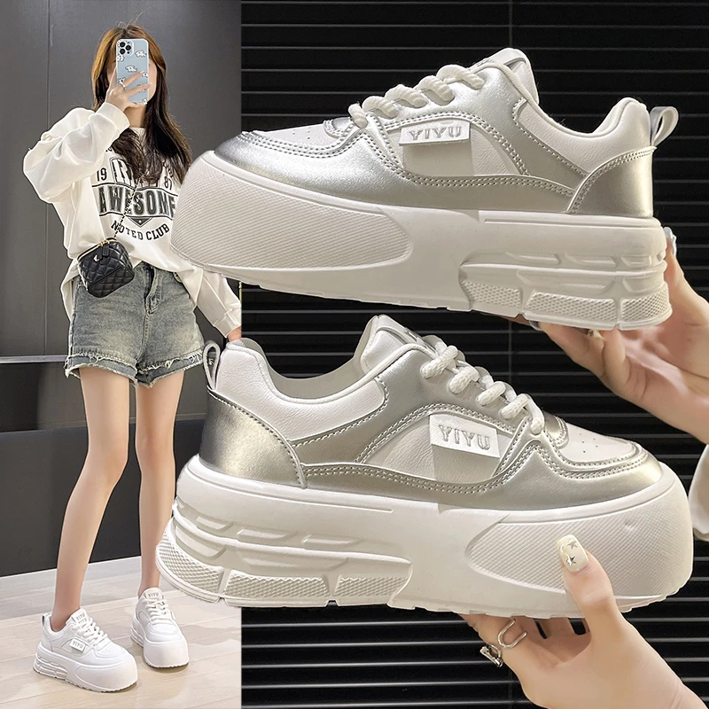 

Women's Jogging Sneakers Zapatillas Mujer New Fashion Casual Walking Sports Shoes Lace-up Breathable Female Running Trainers