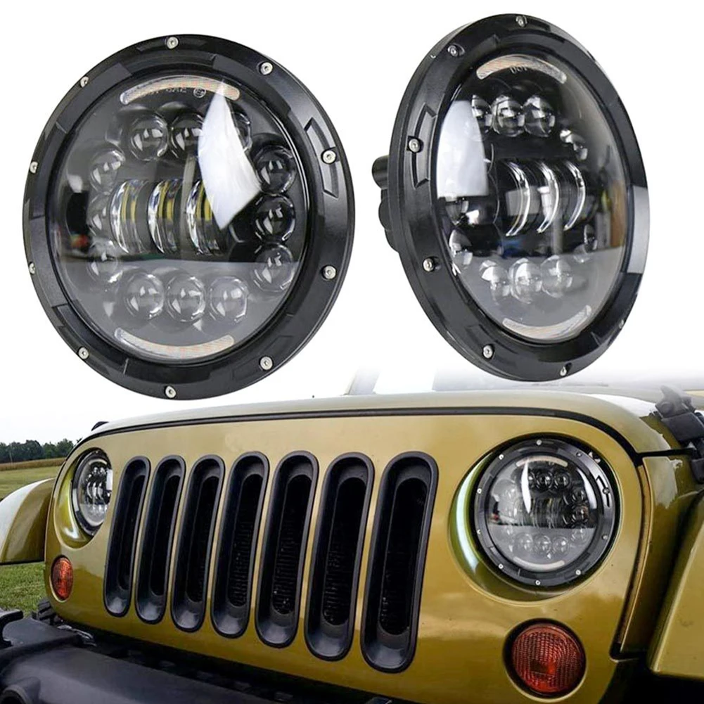 

Круглые 7-дюймовые автомобильные фонари с 15 бусинами, практичная модификация автомобиля, фотоаксессуары для грузовика