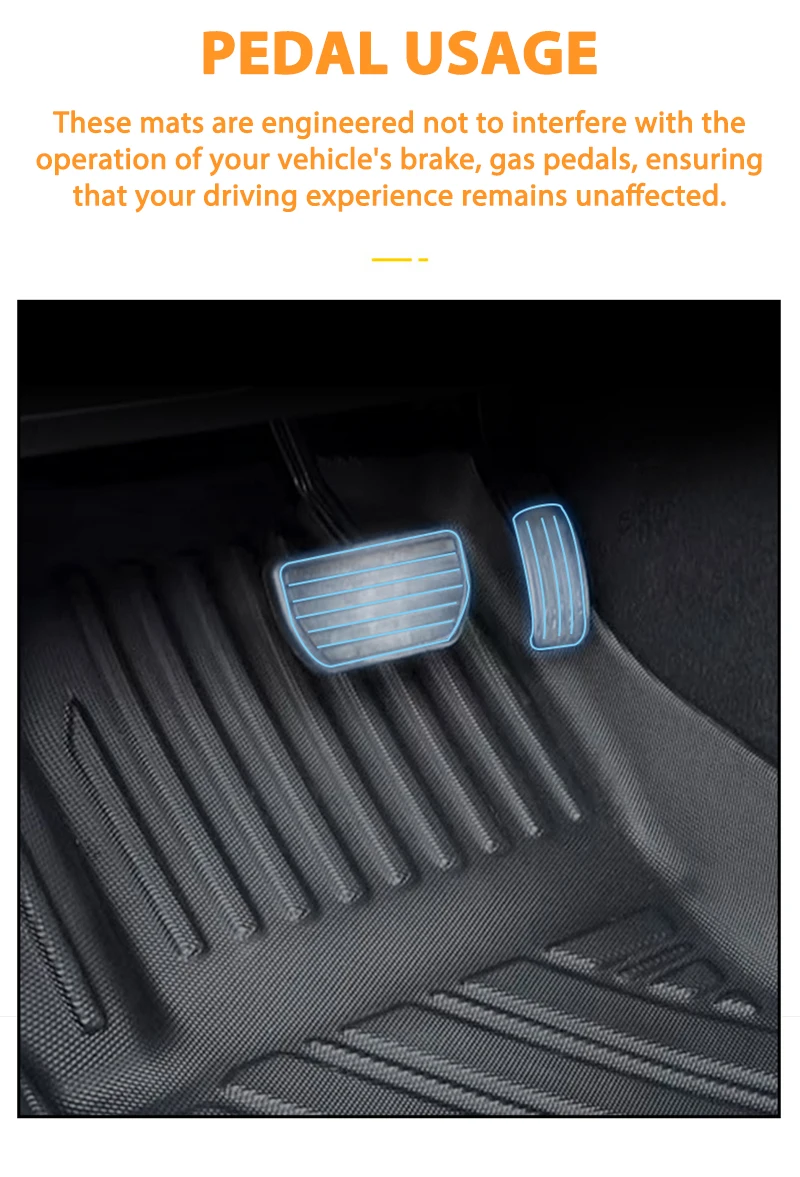 VASTZ Fits BYD ATTO 3 Floor Mat Left Right Rudder Waterproof Wear-resistant Heavy Duty Floor Liner All Weather TPE Cargo Liner