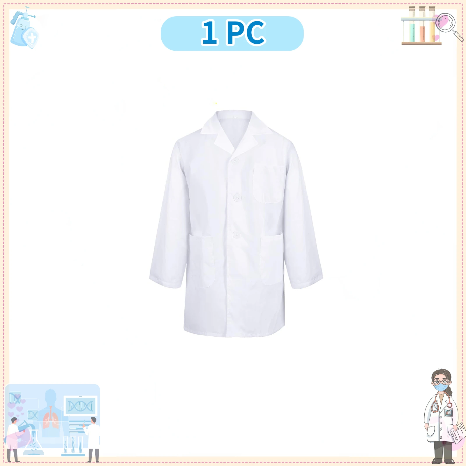 Blouse De Laboratoire En Gros Blanc Femme Médecin Manches Longues Vêtements De T